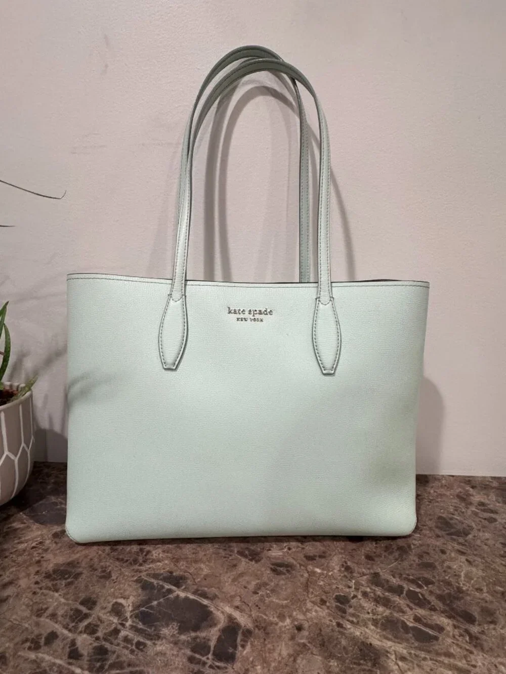 ✨ Kate Spade Mint Green Large Tote Bag Chic Everyday Carryall